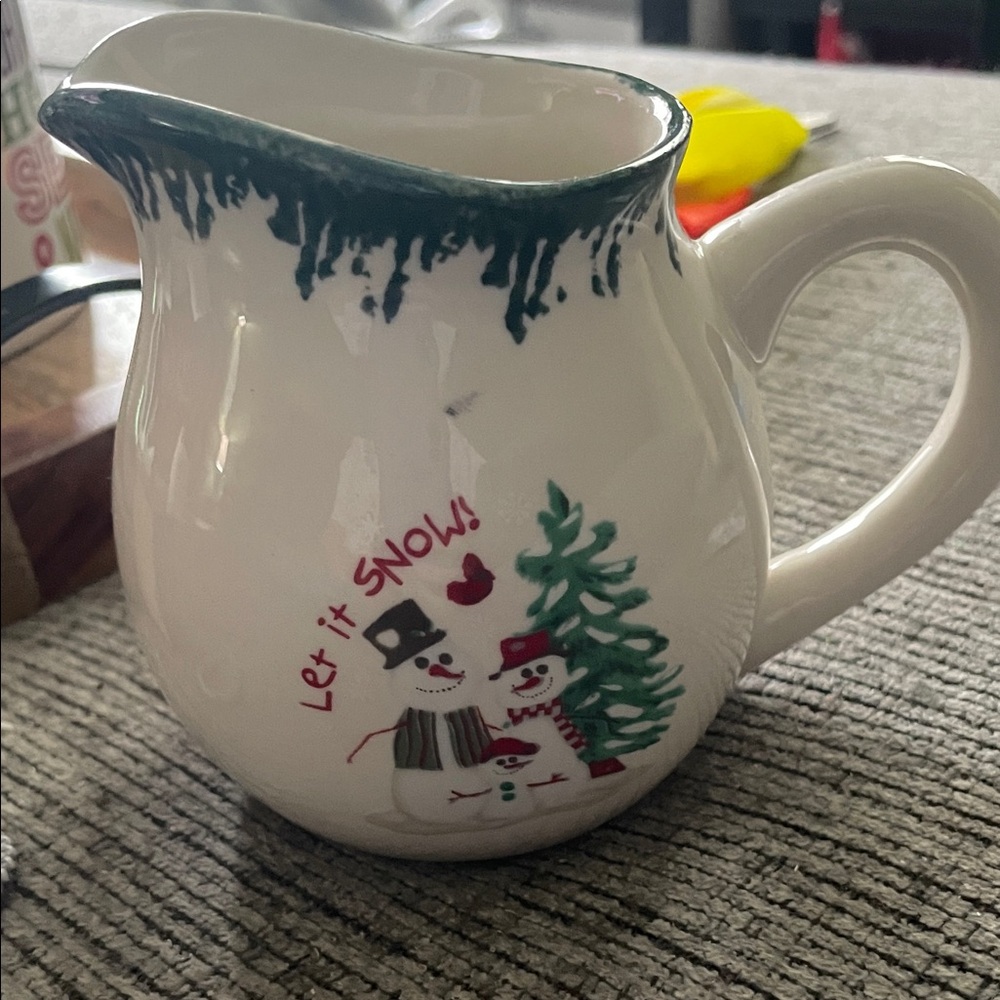 Festive Snowman Holiday Pitcher